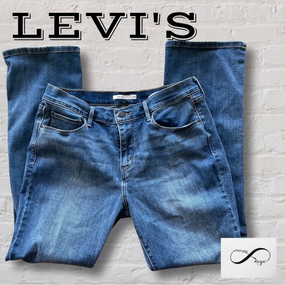 Levi's 505 5pkt straight leg jeans-32 - Picture 3 of 12
